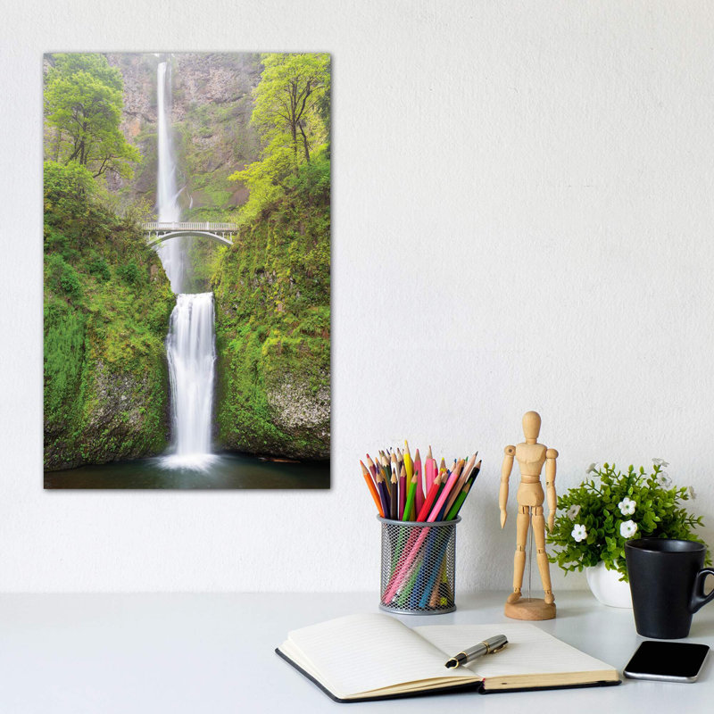 Oregon, Columbia River Gorge National Scenic Area, Multnomah Falls by Jamie & Judy Wild - Wrapped Canvas Print