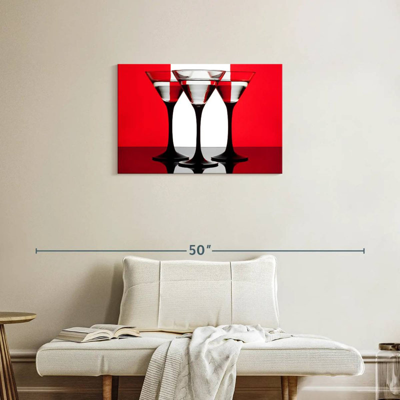 Yarlin Three Martini Cocktails, 20" H x 30" W