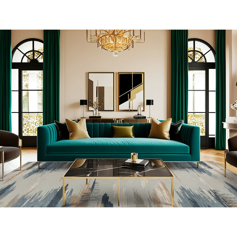  Tapis côtier lavable Winter Shore, Rond 3 pi