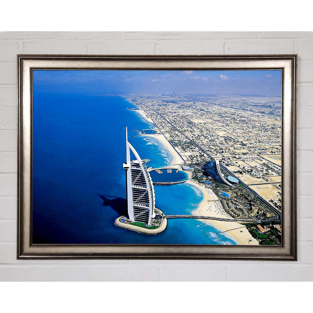 Dubai Beach Front Gerahmter Druck