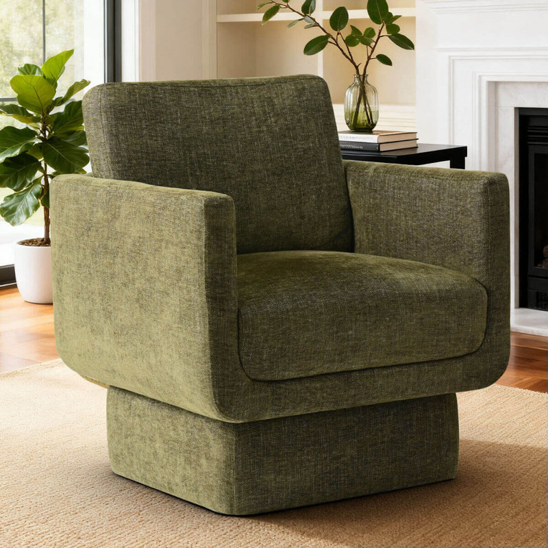 Fauteuil d'appoint pivotant Green, Vert