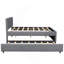 Lit plateforme tapissier avec lit gigogne