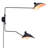 Vintage Modern Black Rotatable Plug In Wall Sconce, 2-light Double Swing Arm Metal Wall Lamp For Bedroom