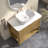 Freestanding Plywood Bathroom Vanity With Sintered Stone Top, Bamboo Texture Doors&Open Shelf-1263258880
