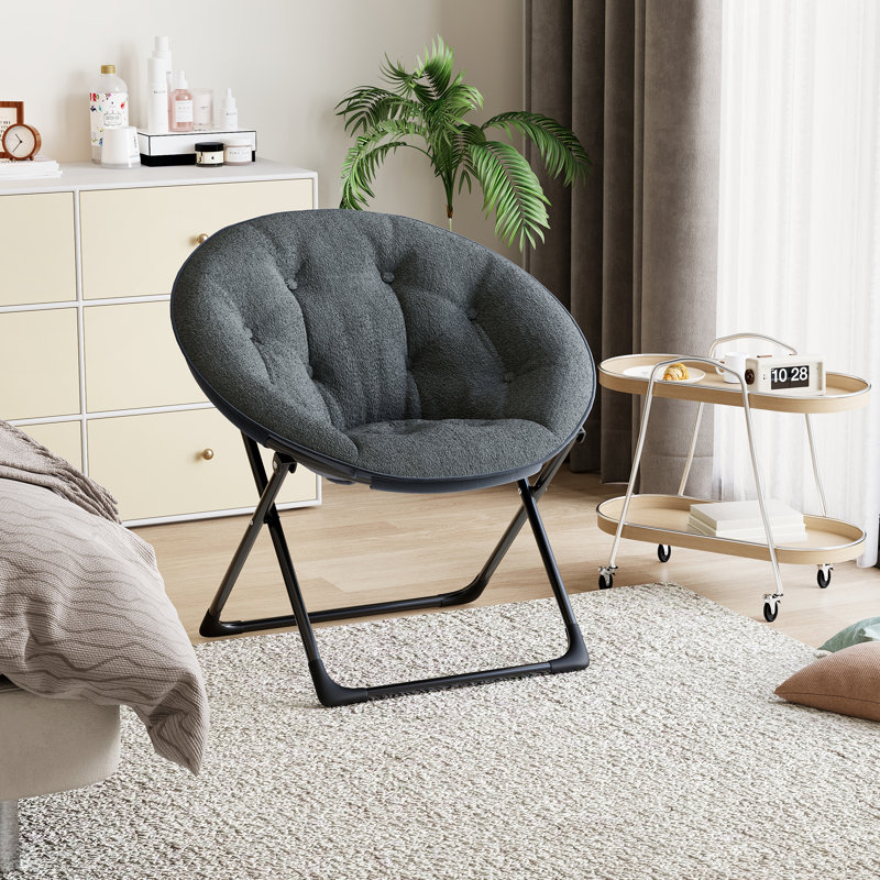 Upholstered Accent Chair, Black, Grey