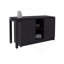 De bureau H 28,5 po, 2 portes, 5 tablettes, 2 pieds, wengé noir - Bureau à domicile