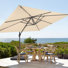 Parasol rectangulaire en porte-à-faux avec anse et base 138 po x 108 po Ronzel