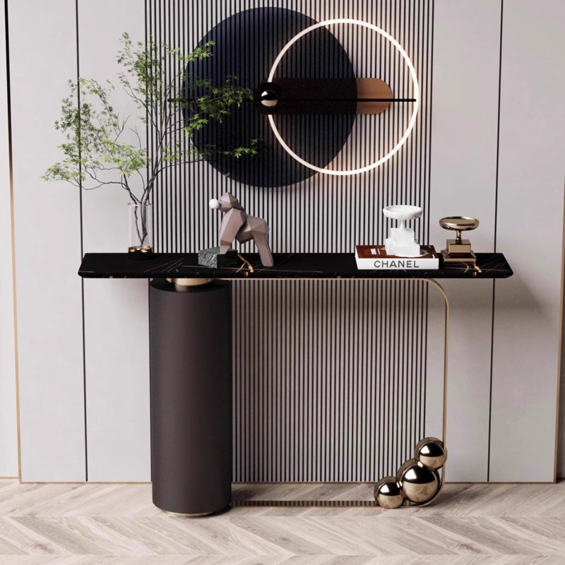 Console en pierre frittée de style américain, H 33,4 po x l 47,2 po x P 13,7 po