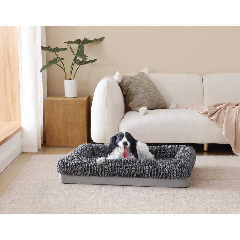 Lit pour chien en mousse viscoélastique ultime Arlee Home & Pet, Gris, H 7 po x l 40 po x P 30 po