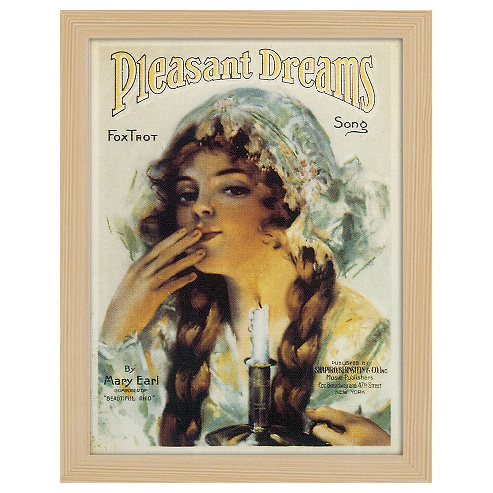 Leinwandbild Vintage Music Cover Pleasant Dreams