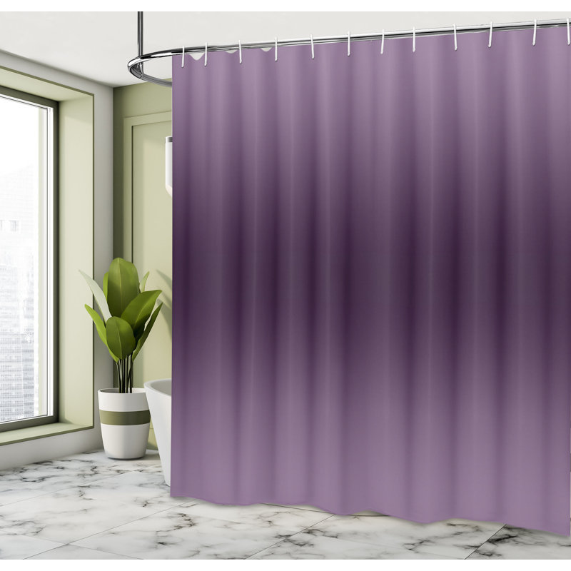 Rideau de douche simple Dothan Smokey, H 75 po x l 69 po, Mauve