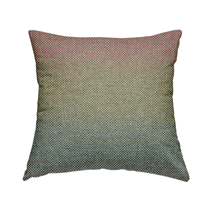 Deronna Ombre Square Cushion, 28cm H x 28cm W x 5cm D, Blue/Pink/Green