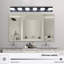 Miroir de salle de bain noir à 6 lumières pour salle de bain et maquillage-664757340