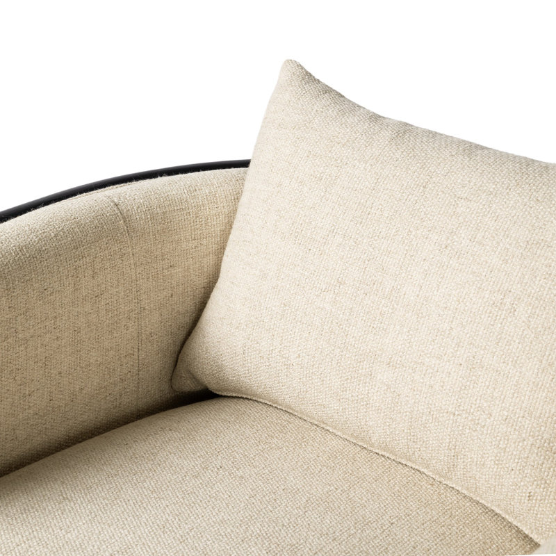June Swivel Armchair, Thames Cream Polyester Blend