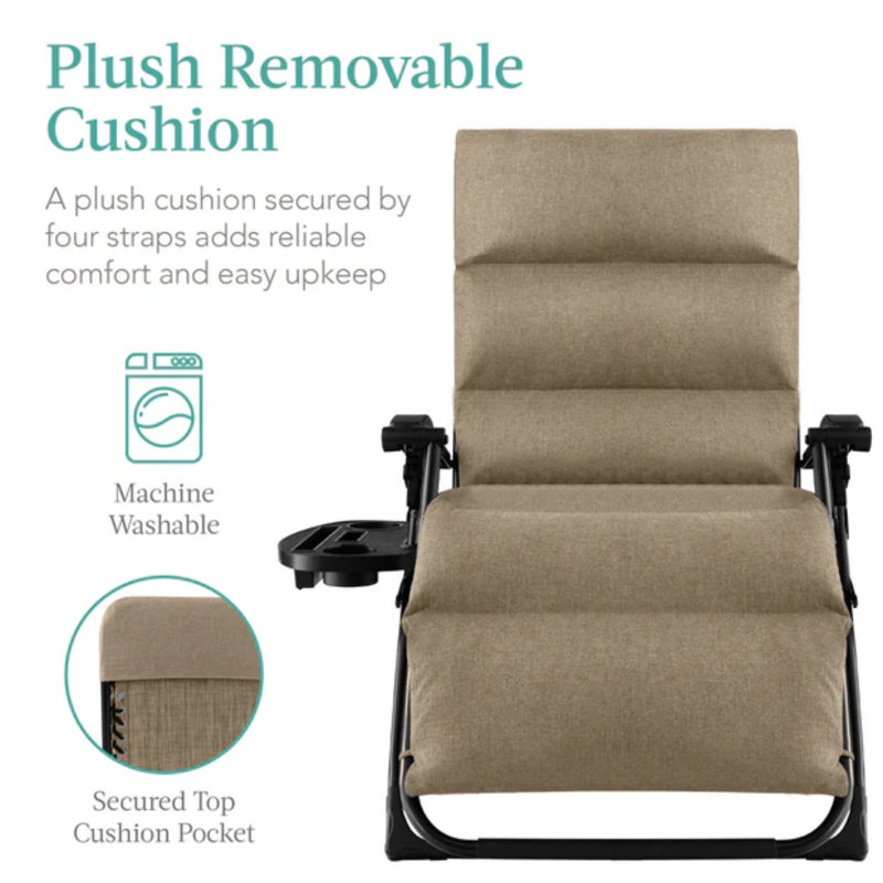 Oversized Zero Gravity Chair, Wheat