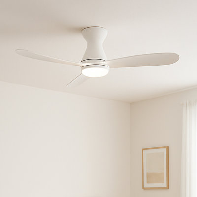Swell Flush Illuminated 56" Integrated LED Smart Fan w/ HIRO Remote
