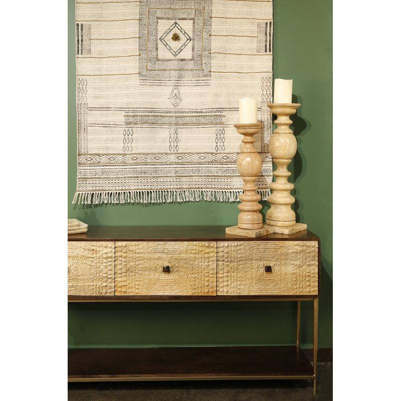 Nideen Wood Floor Candlestick, 29" H x 9" W x 8" D