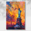 «Liberty at Burning Dusk», toile tendue avec châssis - prête à être accrochée-1484786724