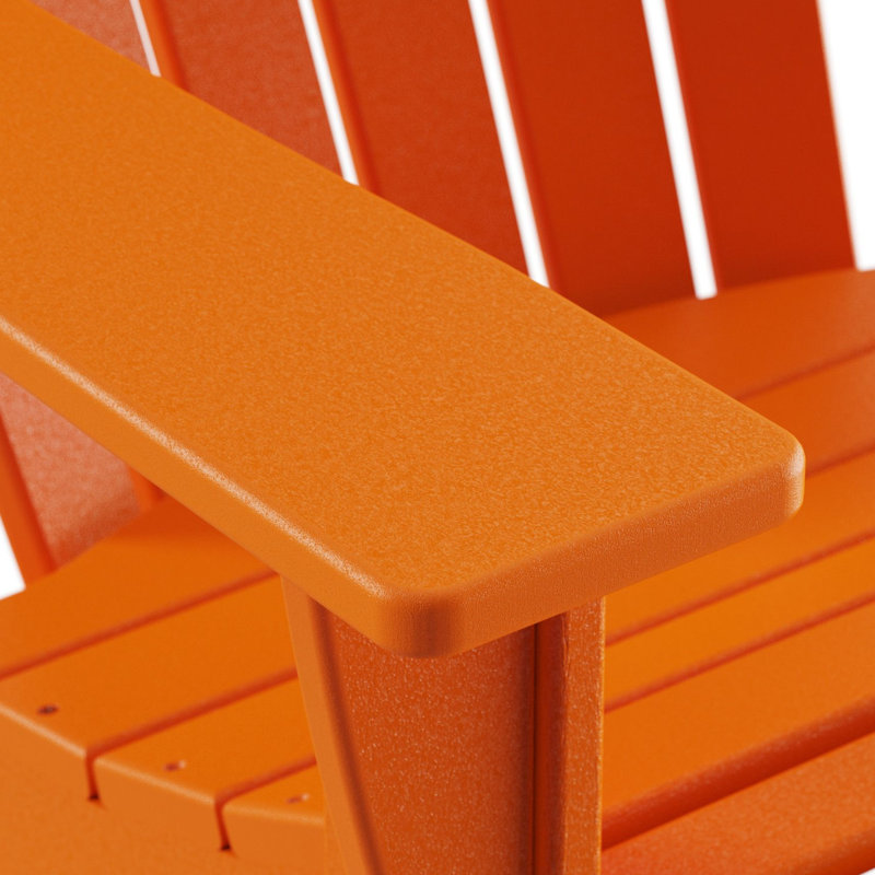 POLYWOOD Nautical Curveback Adirondack Chair, Tangerine