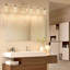 Applique murale en cristal avec luminaire de salle de bain à 6 lumières, applique décorative moderne en verre cristal bullé avec éclairage DEL à intensité variable 3 couleurs pour salle de bain, couloir, salon et dressing.