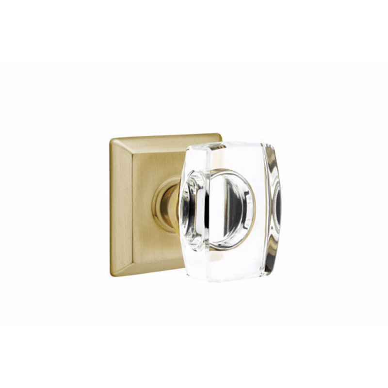 Emtek Passage Knobset w/ Quincy Rosette and Windsor Glass Knob