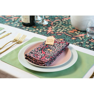Cotton Floral Square Napkin