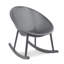 Chaises berçantes contemporaines de style transitionnel pour patio, chaises berçantes en forme d'œuf et chaises d'extérieur d'intérieur en plastique toutes saisons avec design perforé respirant pour patio, balcon, véranda et bord de piscine, gris-1110699706