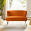 Causeuse sans accoudoirs en velours 47 po Leona-2030805073