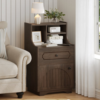 Modern Farmhouse Nightstand With shelves by Gracie Oaks
