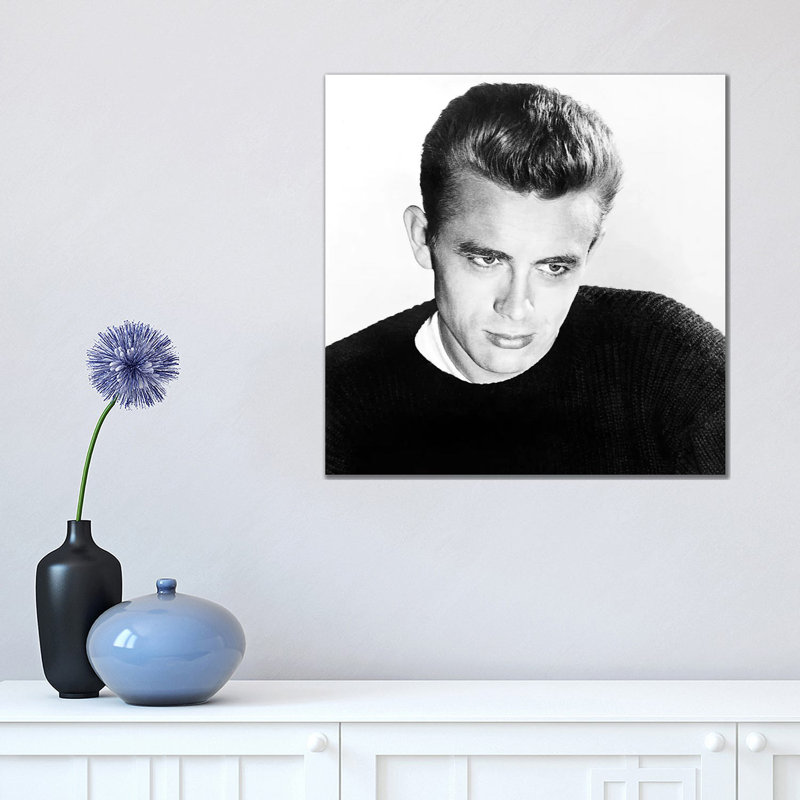 James Dean (1931-1955) - Wrapped Canvas Print, 45.72 cm H x 45.72 cm W x 3.175 cm D