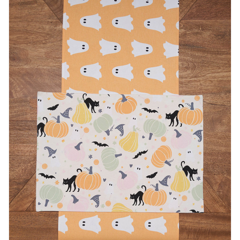 Ensemble de 6 napperons Boo Bash Halloween