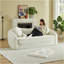 Canapé inclinable convertible courbé de 86 pouces, canapé-lit pliant sans cadre 2 en 1 avec base coulissante et siège profond, canapé inclinable en chenille à deux places, aucun assemblage requis beige-468535685