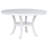 Lilou 54-inch Round Dining Wood Table with Shelf Pearl White