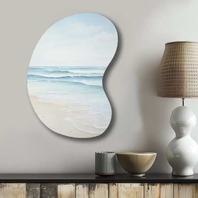 Mariani Beach Photo Tranquil Waters I - Décoration murale irrégulière en métal bord de mer
