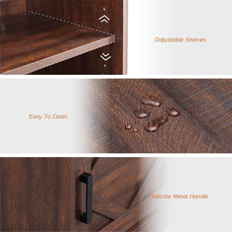 Wendela End Table Set with Storage, Brown