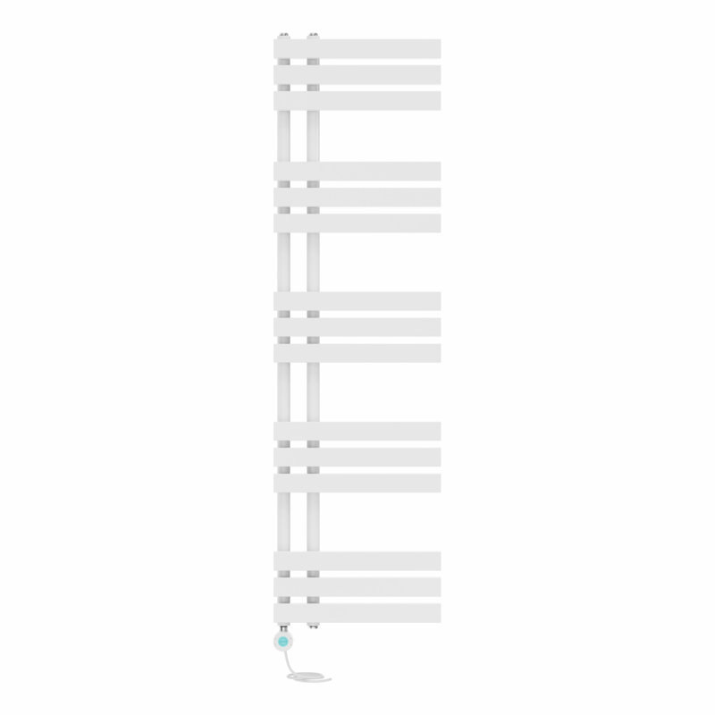 Resma Designer Towel Rail Heated Towel Rails, White, 160cm H x 45cm W x 7.35cm D