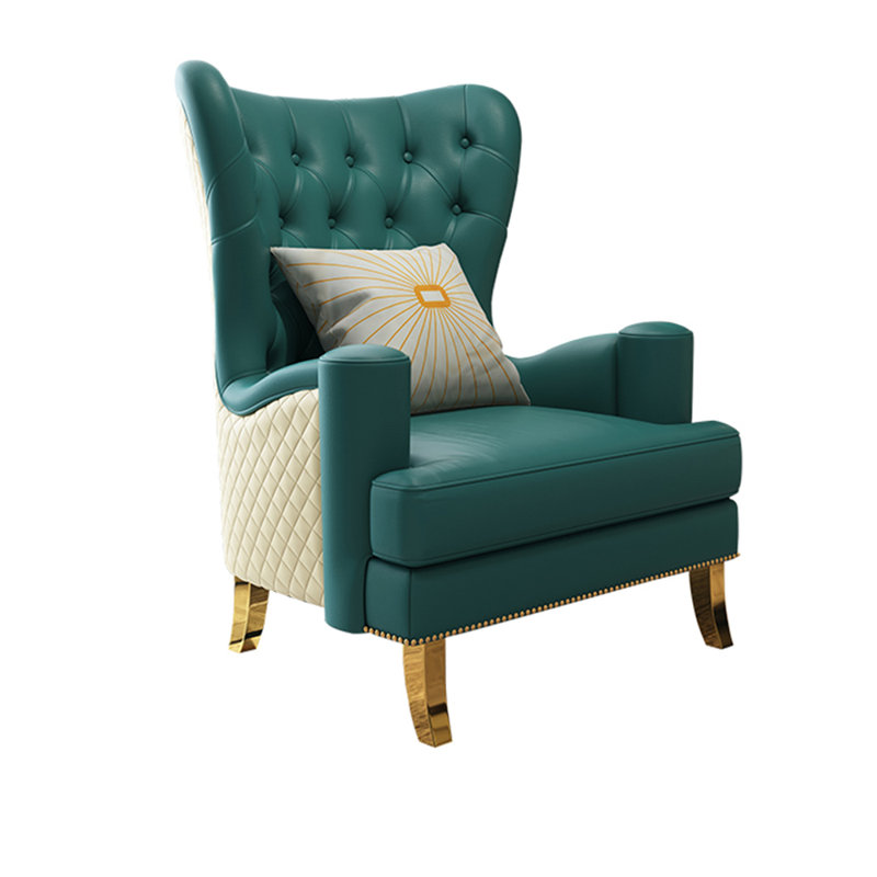 Fauteuil inclinable en similicuir Maksym, Similicuir bleu Lakitra