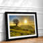 Landscape Lone Tree Sunrise Framed Print-18868439