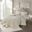 Ensemble d'édredon en chenille de coton touffeté à motif de médaillon Laetitia-704135084-690391219