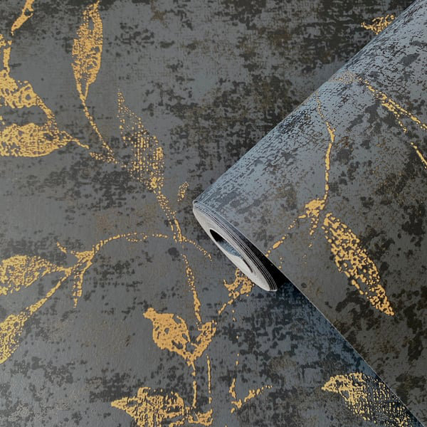 Elegance 10m x 53cm Textured Wallpaper Roll, Blue