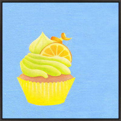 Orange Sunrise Cupcake Print by Katy Montica