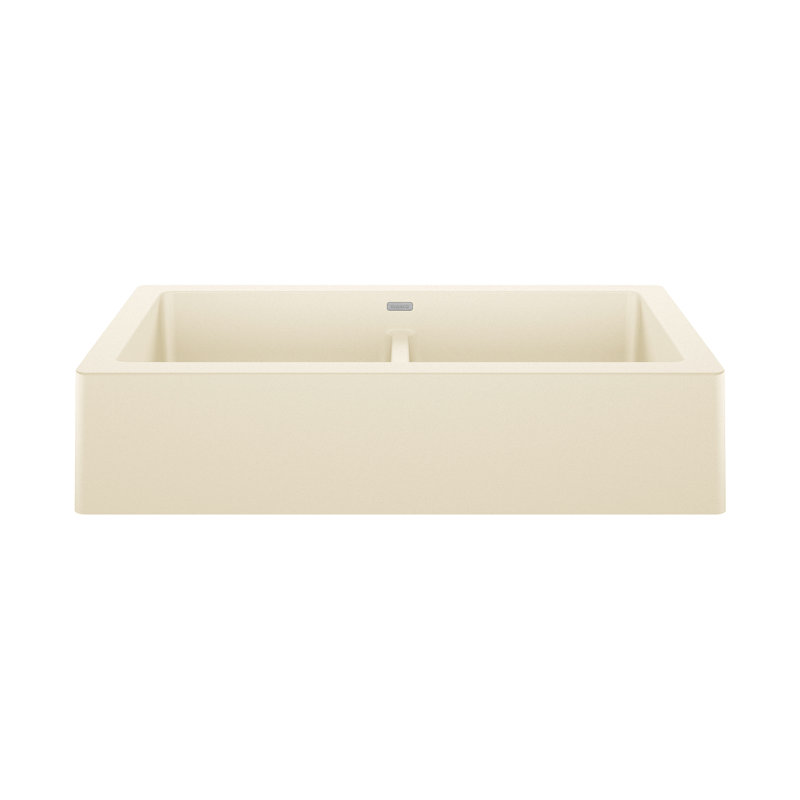 Vintera SILGRANIT 33" Double Bowl Apron-Front Farmhouse Sink, Biscuit