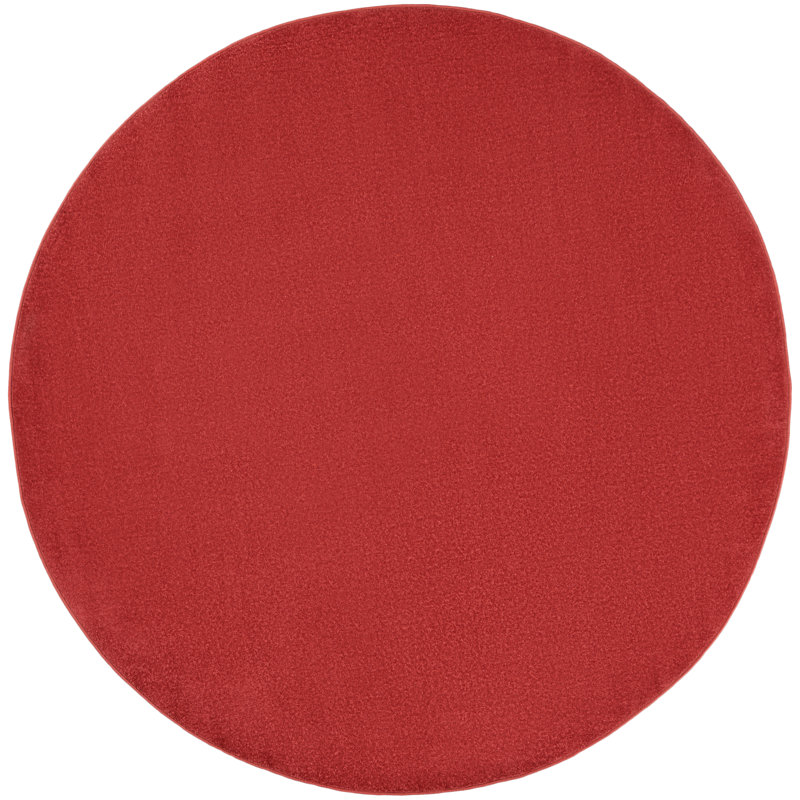 Tapis rouge intérieur / extérieur Nourison Essentials, Rond 8 pi