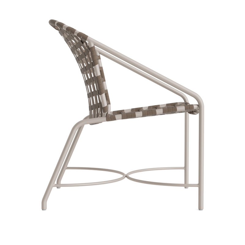 Kantan Outdoor Lounge Chair, Dove Smooth/Mica Suncloth Lace