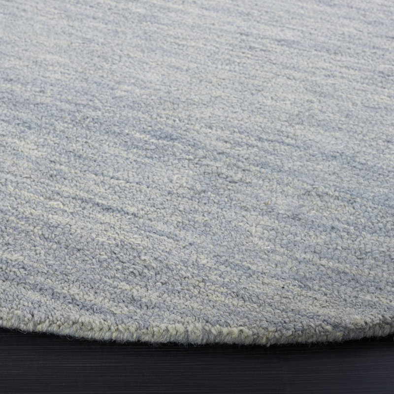 Tapis gris en laine / coton touffeté à la main Estime Metro, Rectangle 8 pi x 10 pi