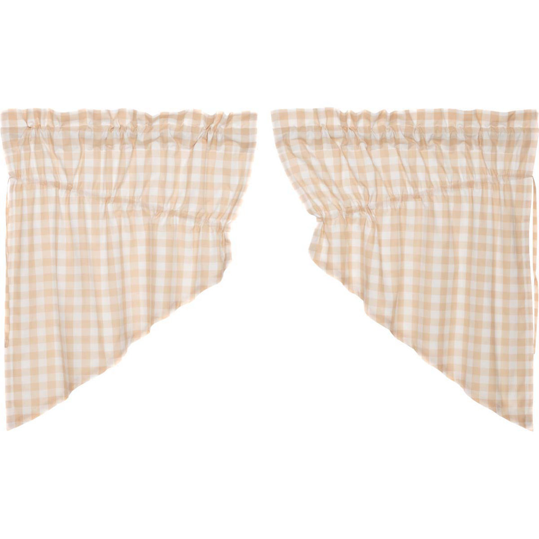 Annie Buffalo Check Plaid Cotton Swag 36" Window Valance (Set of 2) VHC Brands 