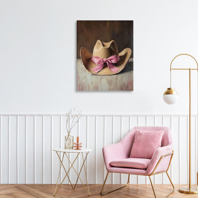 Cowgirl Hat with Bow Canvas, design by Petal Prints Design