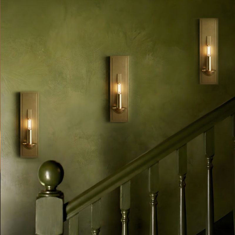 Goldie Wall Sconce - Lacquered Burnished Brass - Rectangle, Lacquered Burnished Brass