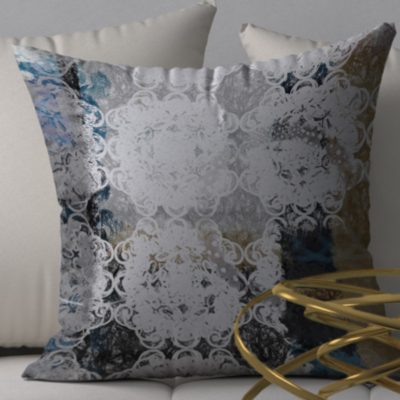Abstract Reversible Throw Pillow, 20" x 20"