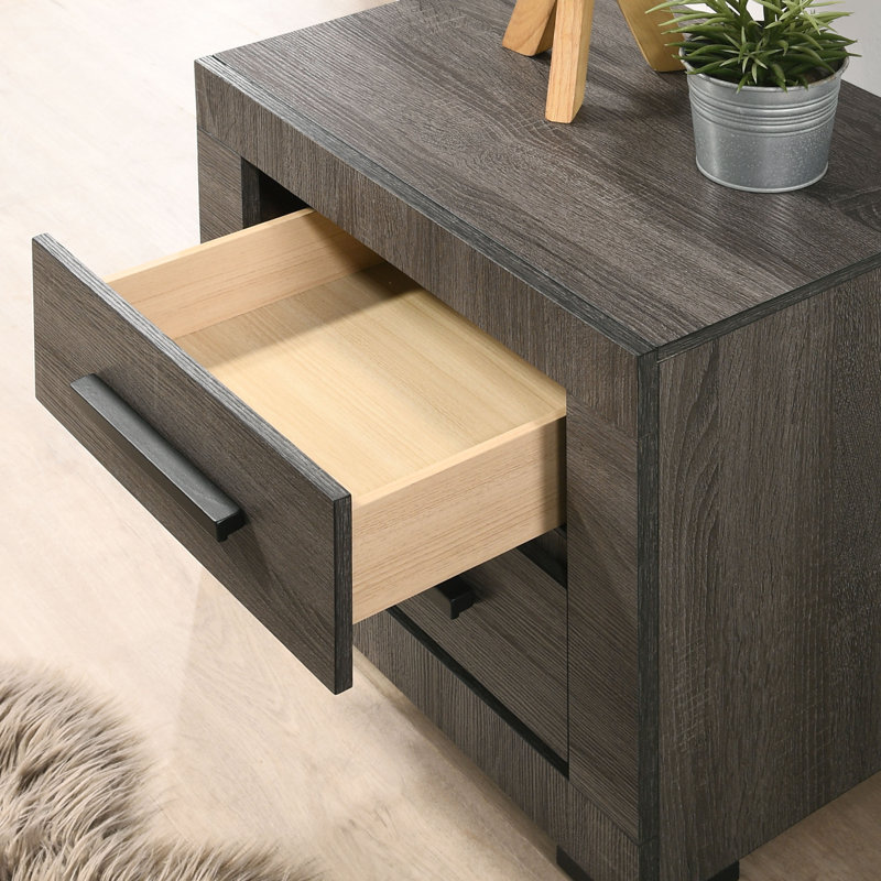 Breann 21.5" Width Steel 2-Drawer Nightstand